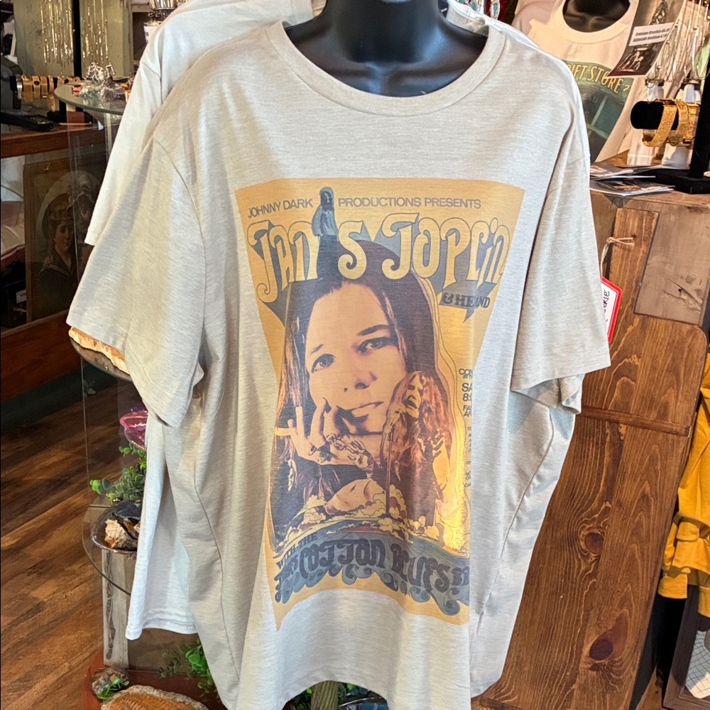 Janis Joplin Vintage-Style Concert Poster Tee – Graphic Band T-Shirt - Picture 3 of 4
